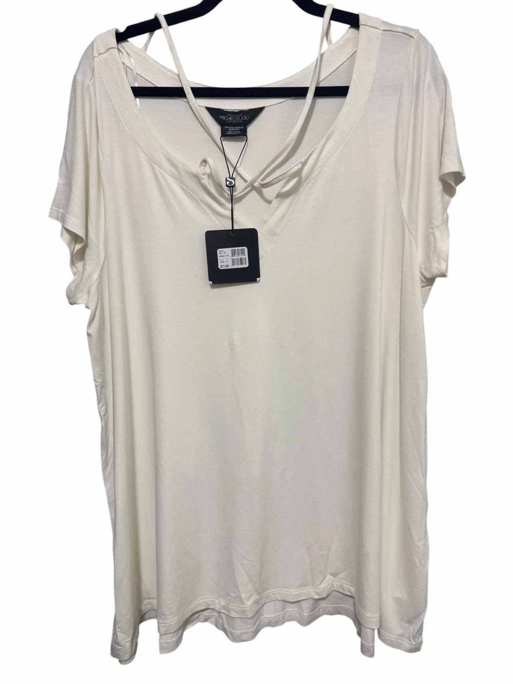 Michel Studio Short Sleeve Top Cream